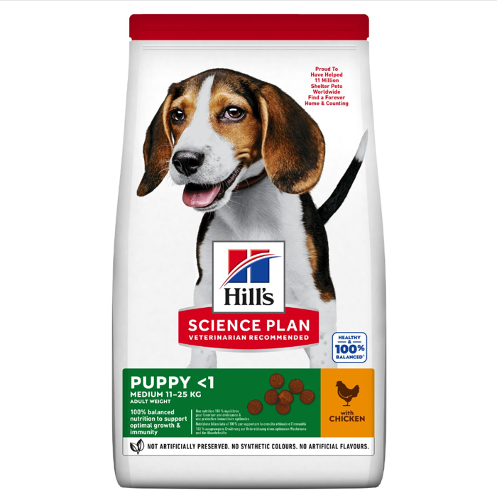Hill's Science Plan Puppy Medium Chicken 14kg XIRA TROFI SKuLOu